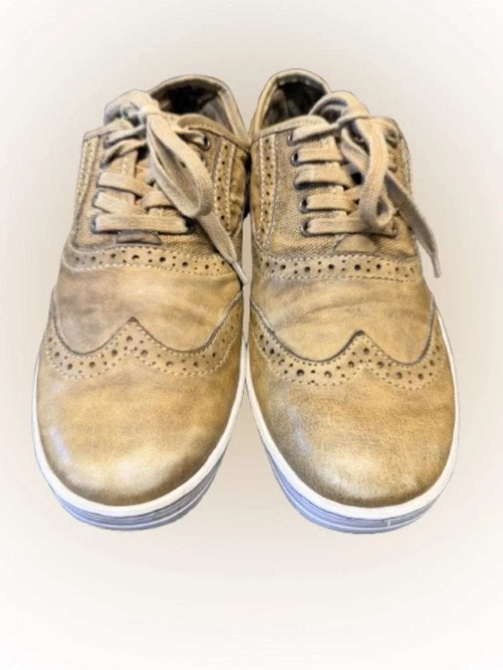 Bed Stu Men’s Distressed Leather Wingtip Oxford Sneakers Brogue Size Unknown
